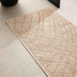 Ocean Home Textile Leke Tutmaz İç Dış Mekan Bej Renk Desenli Papas 60 X 90 Cm