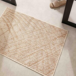 Ocean Home Textile Leke Tutmaz İç Dış Mekan Bej Renk Desenli Papas 60 X 90 Cm