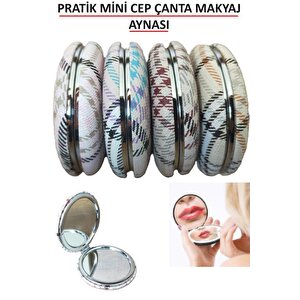 Ayna Mini El Cep Çanta Makyaj Çantası Aynası Çift Taraflı Taşınabilir Yuvarlak Kompakt Ayna