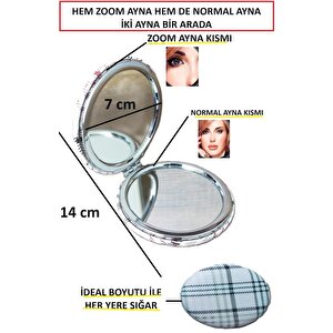 Ayna Mini El Cep Çanta Makyaj Çantası Aynası Çift Taraflı Taşınabilir Yuvarlak Kompakt Ayna