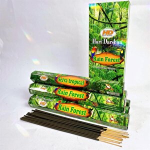 Hari Darshan Selva Tropical Yağmur Ormanları Çubuk Tütsü - Oda Ortam Kukusu - 20 Adetlik 1 Paket