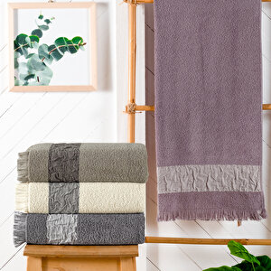 Schafer Crepe Armürlü Havlu 50x90 Cm-lavanta