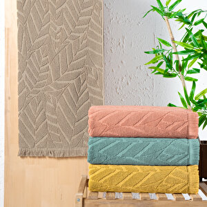 Schafer Modern Jakarlı Havlu 50x90 Cm-bej