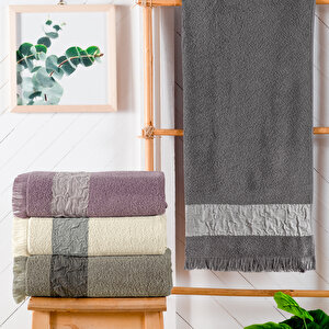 Schafer Crepe Armürlü Havlu 50x90 Cm-antrasit