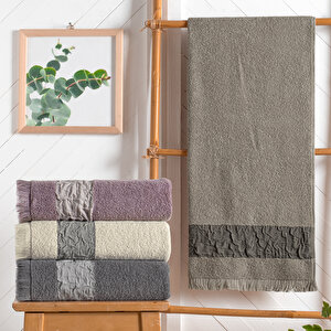 Schafer Crepe Armürlü Havlu 50x90 Cm-antrasit