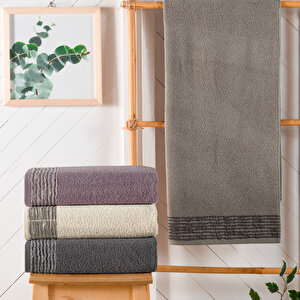 Schafer Line Armürlü Havlu 50x90 Cm-gri
