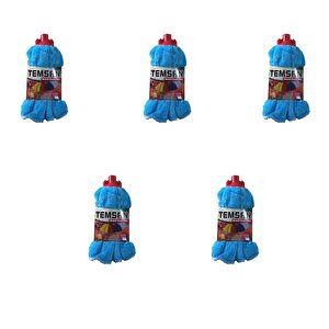 Temsan Wellsoft Yedek Havlu Mop / Islak Mop / Paspas Ucu Başlığı - 5 Adet