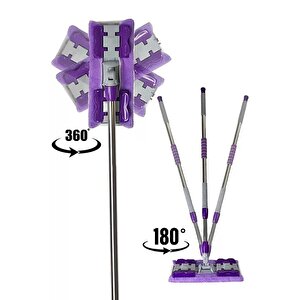 Dmr Teleskopik Uzatılabilir Tablet Palet Sihirli Mikrofiber Bezli Mop Paspas Seti Takımı - 1 Adet
