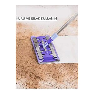 Dmr Teleskopik Uzatılabilir Tablet Palet Sihirli Mikrofiber Bezli Mop Paspas Seti Takımı - 1 Adet