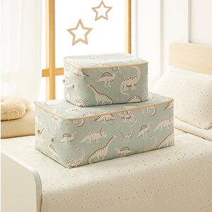 2'li Çocuk Odası Dinozor Hurç Set 1 Adet 30 X 22 X 18 / 1 Adet 52 X 28 X 21 Cm
