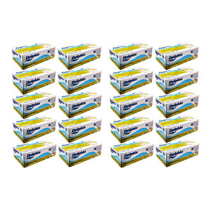 Dolphin Tek Kullanımlık Lateks Beyaz Pudralı Medium Muayne Eldiveni - 20 Adet 100'lü Paket/koli