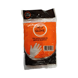 Neoglove Tek Kullanımlık Şeffaf Market İş Temizlik Eldiveni - Büyük Boy - 100 Adetlik 3 Paket