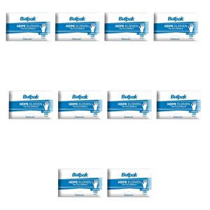Burpak Hdpe İş Temizlik Tek Kullanımlık Şeffaf Eldiven / Büyük Boy / 100 Adetlik 10 Paket