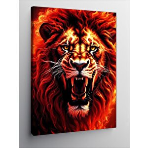 Kanvas Tablo Kükreyen Asil Aslan