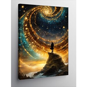 Kanvas Tablo Soyut Gökyüzü Ve Adam 100x140 cm