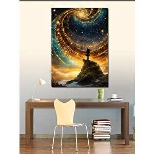 Kanvas Tablo Soyut Gökyüzü Ve Adam 100x140 cm