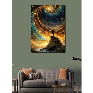 Kanvas Tablo Soyut Gökyüzü Ve Adam 100x140 cm