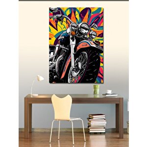 Kanvas Tablo Chopper Motosiklet Ve Desenler