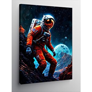 Kanvas Tablo Astronot Ve Dolunay