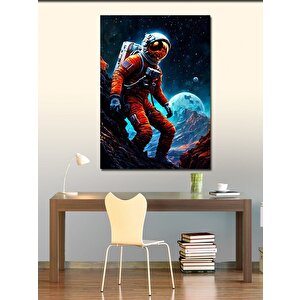 Kanvas Tablo Astronot Ve Dolunay