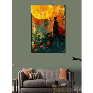 Kanvas Tablo Dolunay Ve Soyut Kadın 100x140 cm