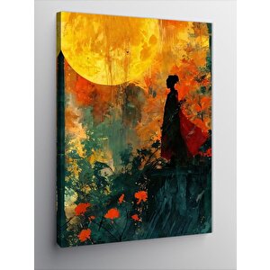 Kanvas Tablo Dolunay Ve Soyut Kadın 70x100 cm