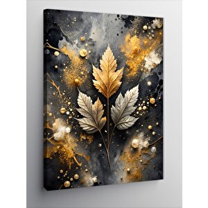 Kanvas Tablo Soyut Fon Ve Kurumuş Yapraklar 100x140 cm