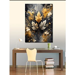 Kanvas Tablo Soyut Fon Ve Kurumuş Yapraklar 100x140 cm