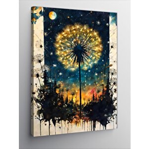 Kanvas Tablo Şeytan Tüyü Ve Soyut Fon 70x100 cm