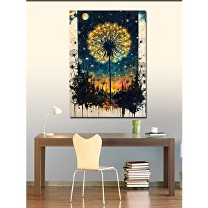 Kanvas Tablo Şeytan Tüyü Ve Soyut Fon 70x100 cm