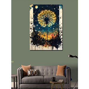 Kanvas Tablo Şeytan Tüyü Ve Soyut Fon 70x100 cm