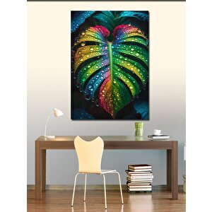 Kanvas Tablo Renkli Yaprak 100x140 cm