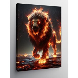 Kanvas Tablo Alevli Aslan 70x100 cm