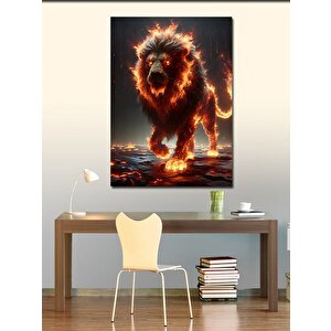 Kanvas Tablo Alevli Aslan 70x100 cm