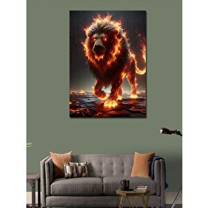 Kanvas Tablo Alevli Aslan 70x100 cm