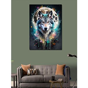 Kanvas Tablo Bozkurt Ve Dolunay 70x100 cm
