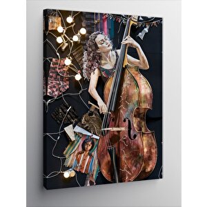 Kanvas Tablo Çello Çalan Kadın 70x100 cm