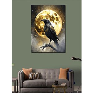 Kanvas Tablo Dolunay Ve Karga 100x140 cm