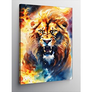 Kanvas Tablo Soyut Aslan 100x140 cm