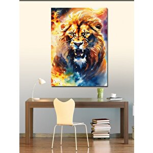 Kanvas Tablo Soyut Aslan 100x140 cm