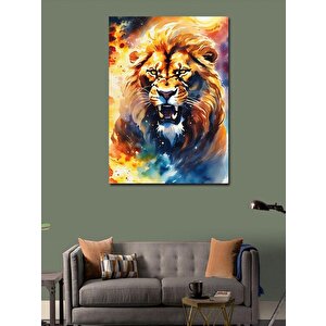Kanvas Tablo Soyut Aslan 100x140 cm