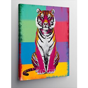 Kanvas Tablo Renkli Fon Kaplan 70x100 cm