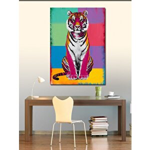 Kanvas Tablo Renkli Fon Kaplan 70x100 cm