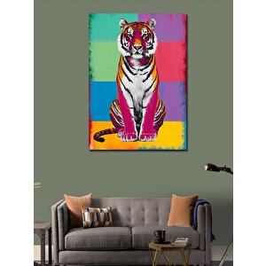 Kanvas Tablo Renkli Fon Kaplan 70x100 cm