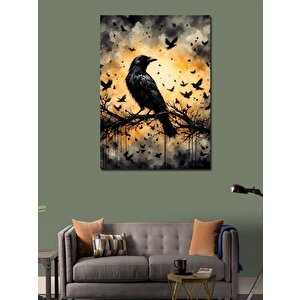 Kanvas Tablo Daldaki Karga 70x100 cm