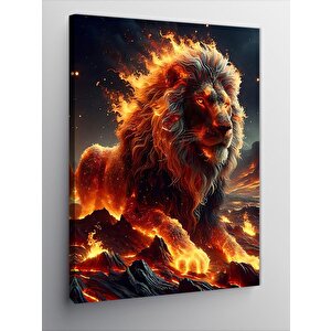 Kanvas Tablo Alevli Aslan 70x100 cm