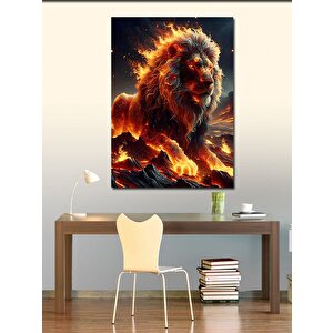 Kanvas Tablo Alevli Aslan 70x100 cm