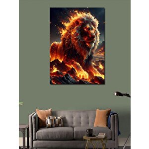 Kanvas Tablo Alevli Aslan 70x100 cm