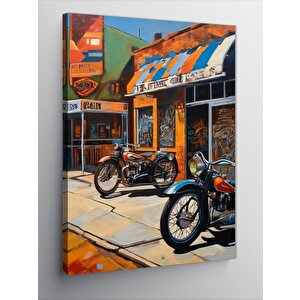 Kanvas Tablo Vintage Motosikletler