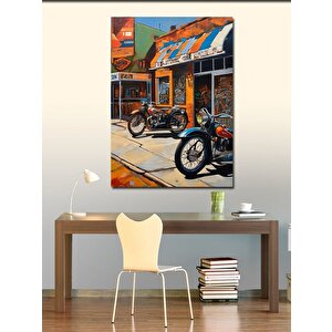 Kanvas Tablo Vintage Motosikletler